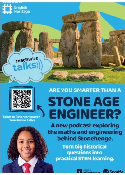 Реклама подкаста English Heritage «Are you smarter than a stone age engineer?»