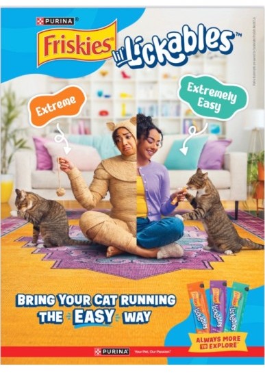 Реклама лакомств Friskies Lickables