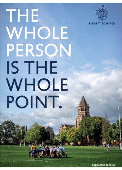 Реклама Rugby School «The whole person is the whole point»