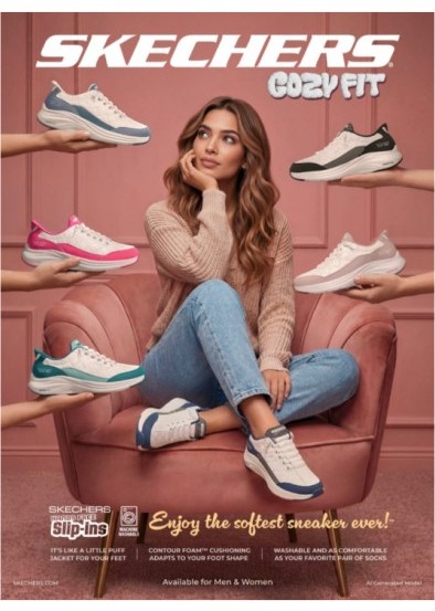 Реклама Skechers «Cozy fit»